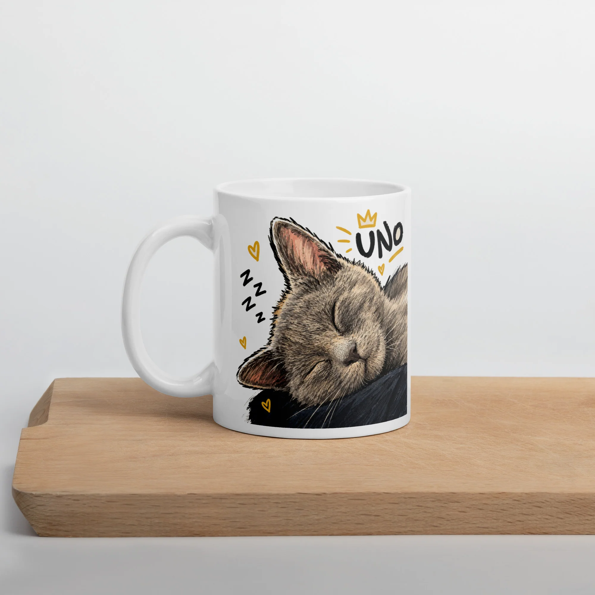 Uno the Cat Mug — Small Cat. BIG Coffee. product photo