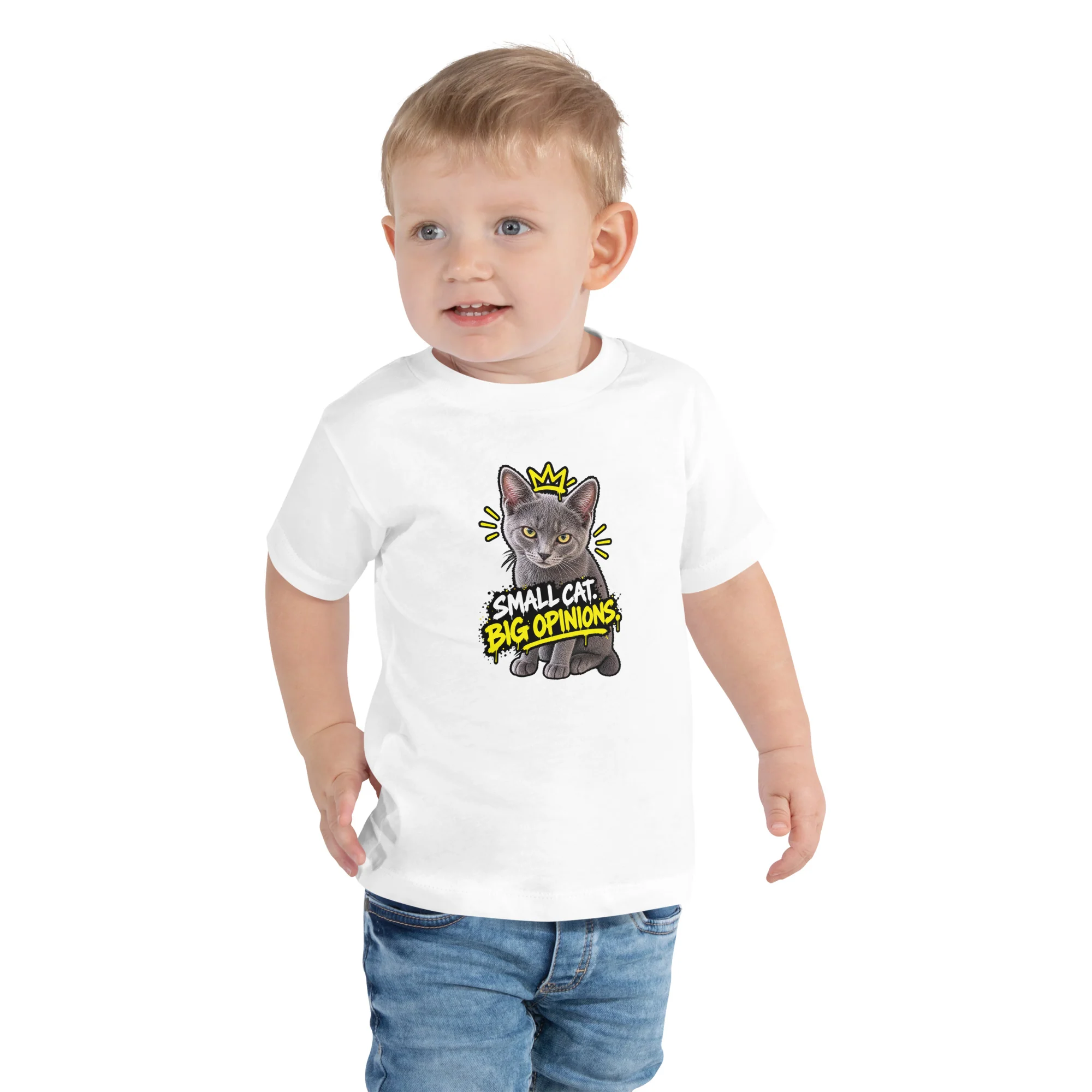 Uno the Cat Toddler Tee — Small Cat. BIG Opinions.™ product photo