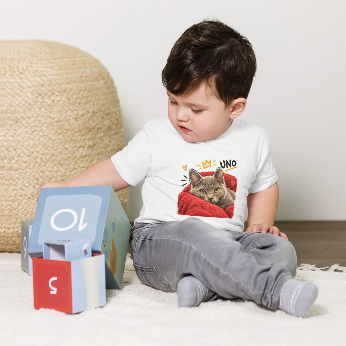 Uno the Cat Toddler Shirt — Tiny Boss Energy product photo